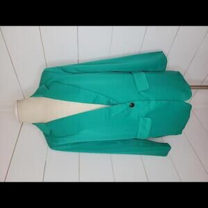 NWOT Boutique Lilypad teal green single button blazer